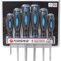 Набор отверток магнитных Profi 6пр. Forsage, изображение 1