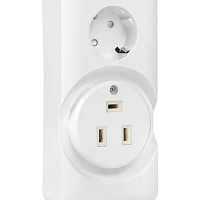 Розетка двойная РШ/евро 32А/16А белая EKF, изображение 1