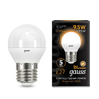 Лампа светодиодная Black Globe E14 9.5Вт 4100К Gauss 105101210, изображение 1
