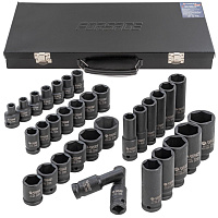 Набор головок ударных 1/2" 6гр.33пр Forsage, изображение 1