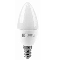 Лампа светодиодная LED-СВЕЧА-VC 6Вт 230В E14 4000К 540лм IN HOME 4690612020396, изображение 1