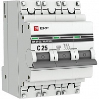 Автоматический выключатель 3P 50А (C) 4,5kA ВА 47-63 EKF PROxima, изображение 1